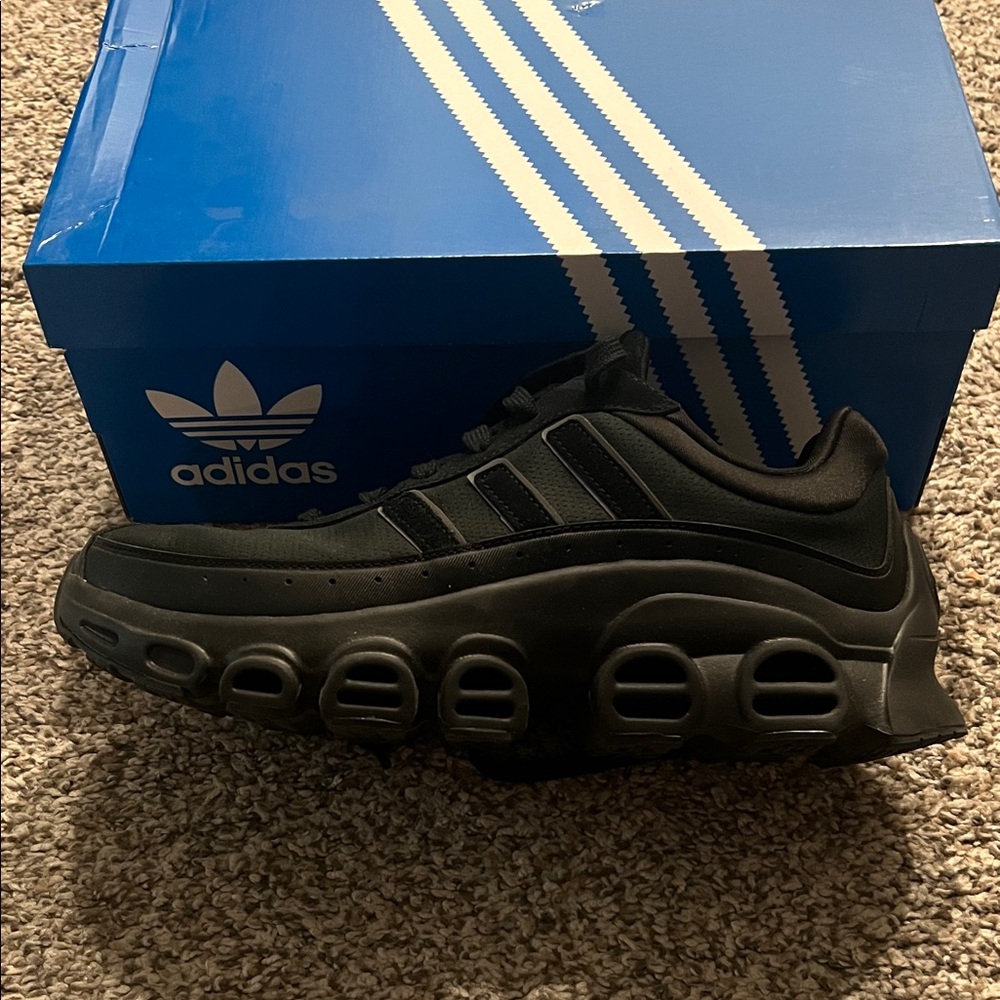 Adidas Adifom Megaride Triple Black Running Shoes With Box - Picture 2 of 11